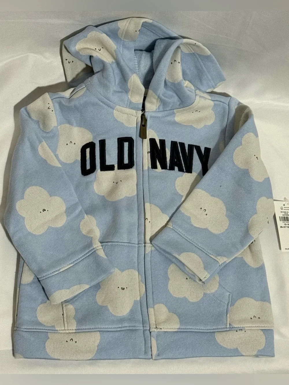 Old Navy Baby Cloud Print Zip Hoodie & Jogger Set Blue Size 12-18 Months NWT